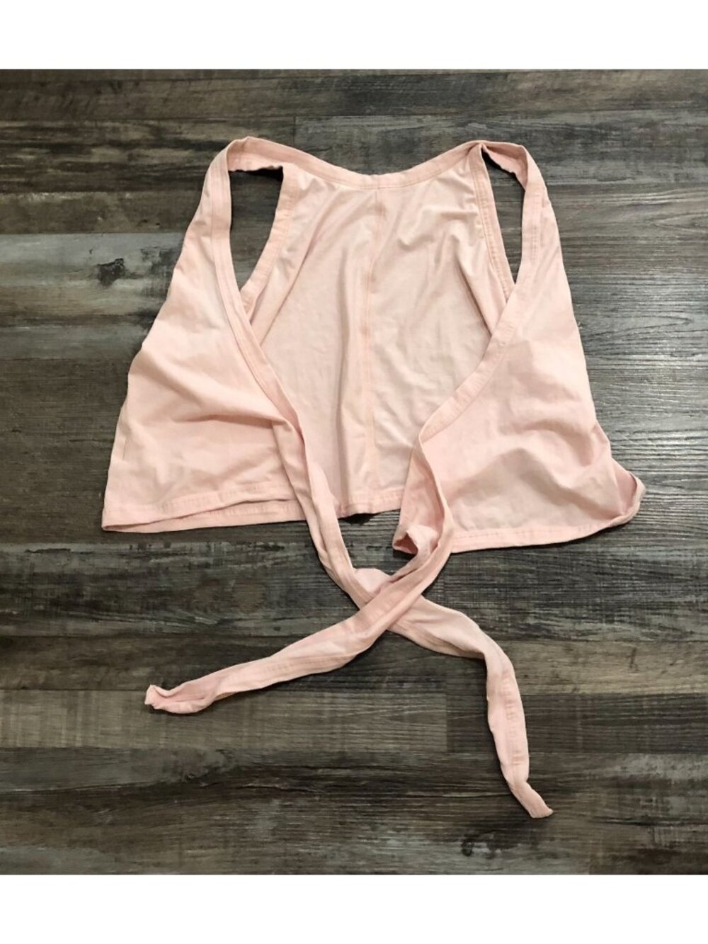 Lululemon Its A Tie Tee Cropped Tie Wrap Pink Shirt Size 8